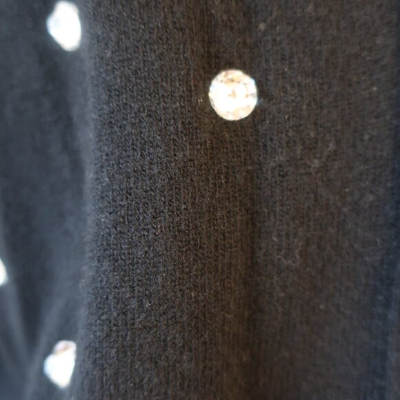 Womens Nº21 100% Wool Black Crystal Embellished Cardigan Sweater M - Picture 4 of 10